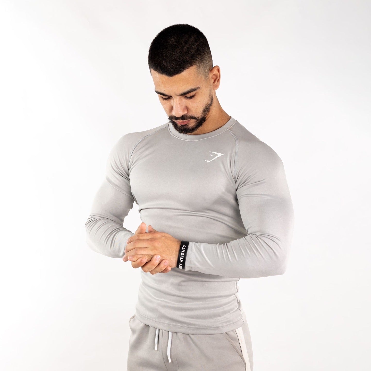 Grey Compression Long Sleeve T-Shirt
