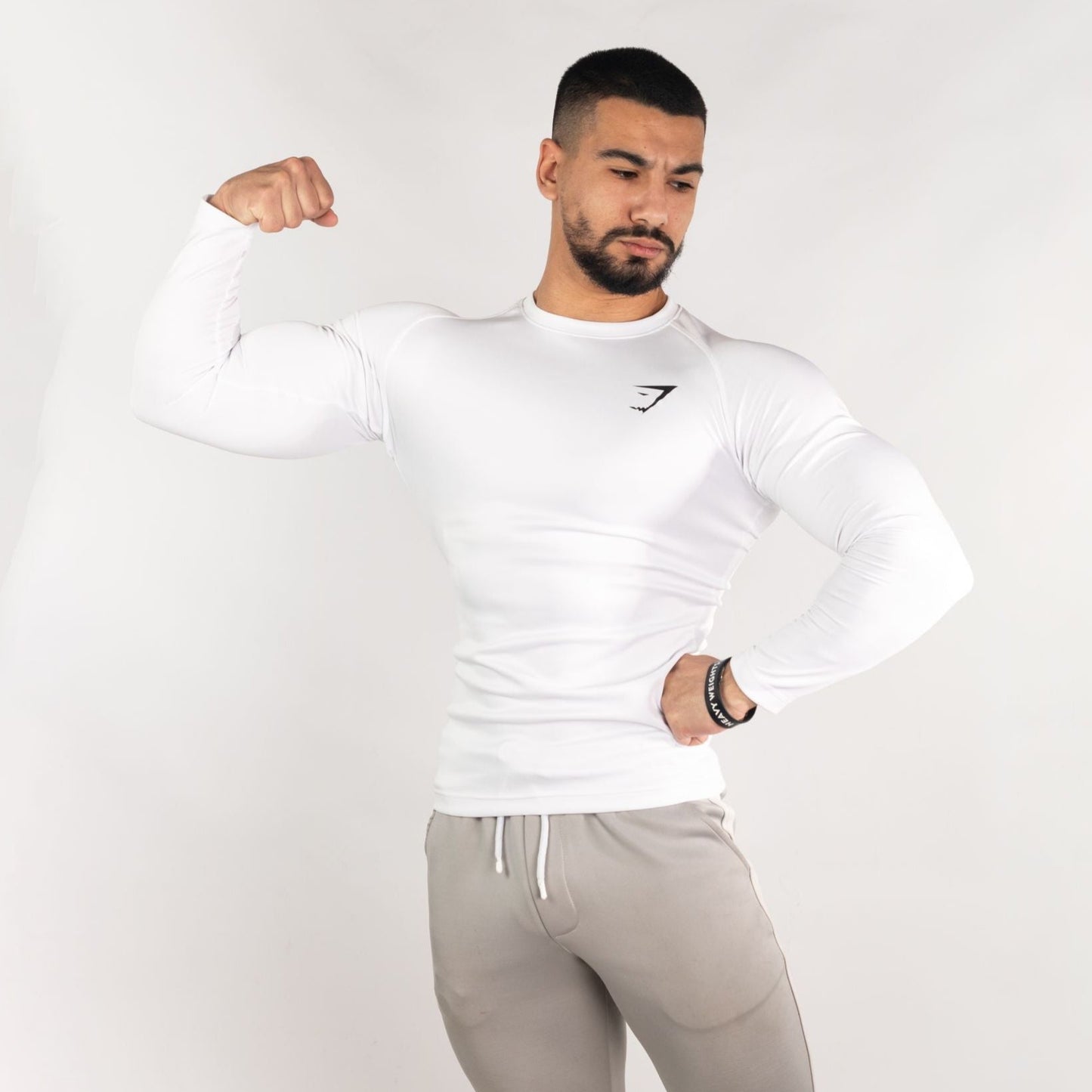 White Compression Long Sleeve T-shirt