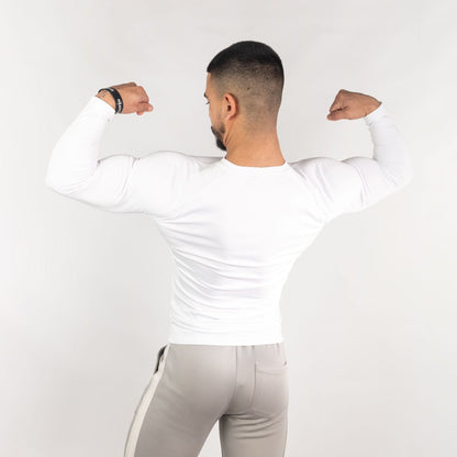 White Compression Long Sleeve T-shirt